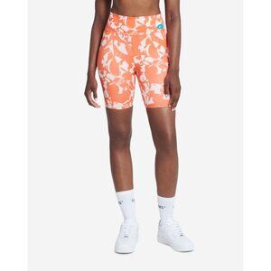 Nike Womens One Luxe Bike Shorts DM7627-817 Rush Orange Laser Blue Size S Small